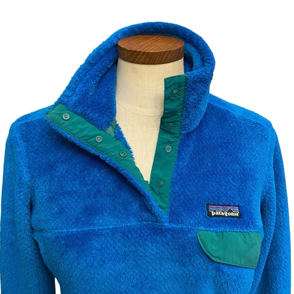 Patagonia Re-Tool Snap T Fleece Pullover PolarTec Thermal Blue Green Size S - Picture 2 of 14